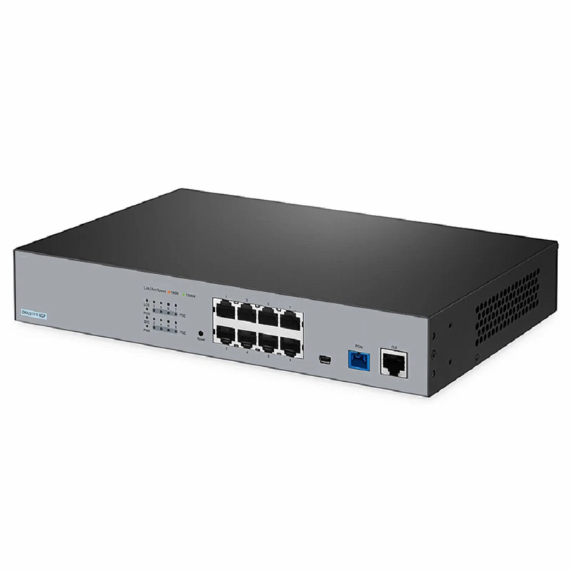 SFPS ONU2111-8GP, XPON (GPON + EPON) MDU ONU with 1 x PON, 8 x GE PoE/PoE+@138.5W