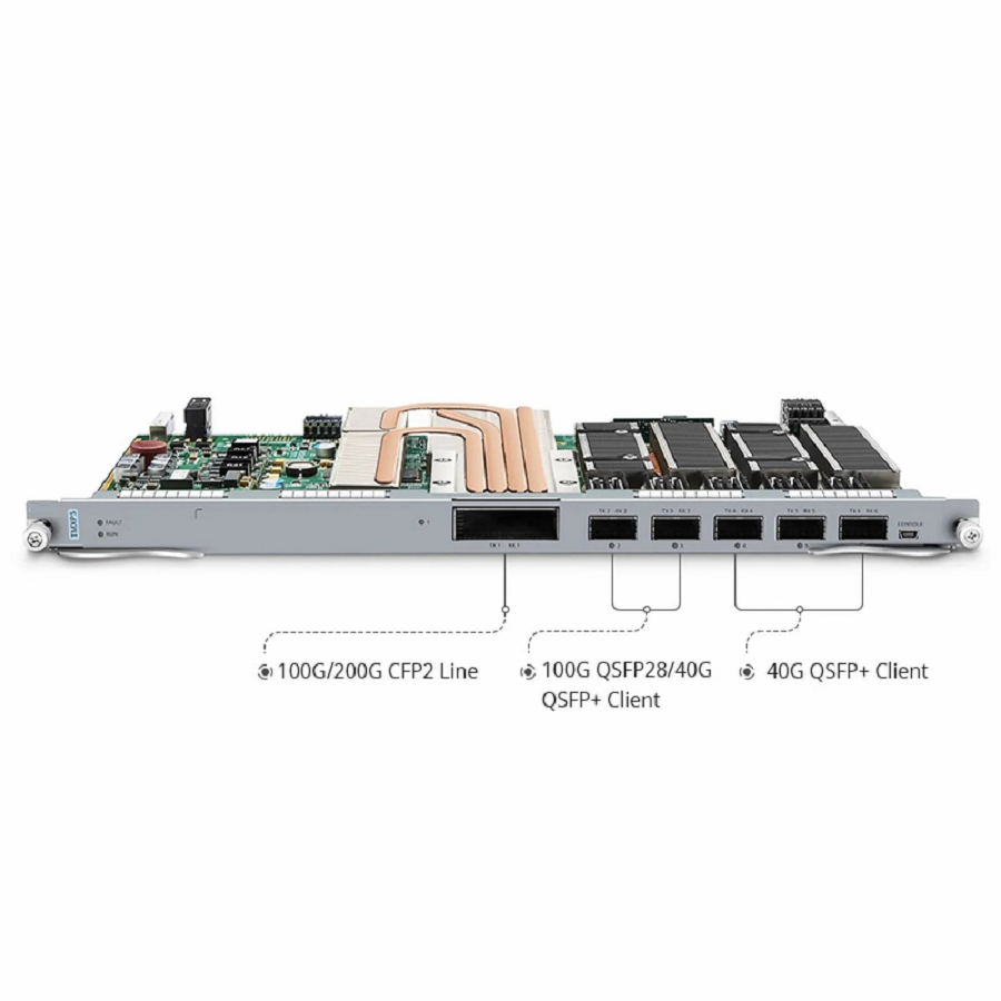 SFPS M6500-TMXP5, 2 x 100G QSFP28/5 x 40G QSFP+ to 1 x 200G CFP2 Transponder/Muxponder