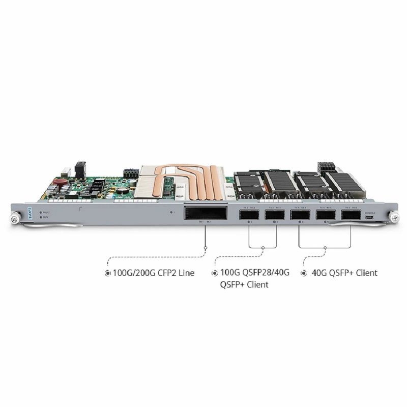 SFPS M6500-TMXP5, 2 x 100G QSFP28/5 x 40G QSFP+ to 1 x 200G CFP2 Transponder/Muxponder