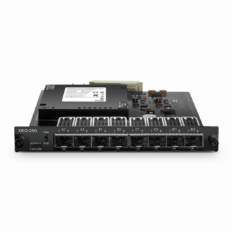 SFPS FMT4DL-OEO25GSFP28, 4 Channels WDM Transponder (Converter) for FMT Managed Chassis, 8 SFP28/SFP+ Slots