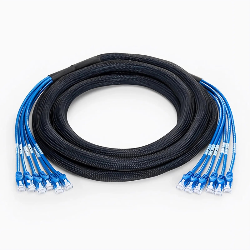 SFPS 16ft (4.9m) 6 Plug to 6 Plug Cat5e Unshielded (UTP) PVC CMR Pre-Terminated Copper Trunk Cable