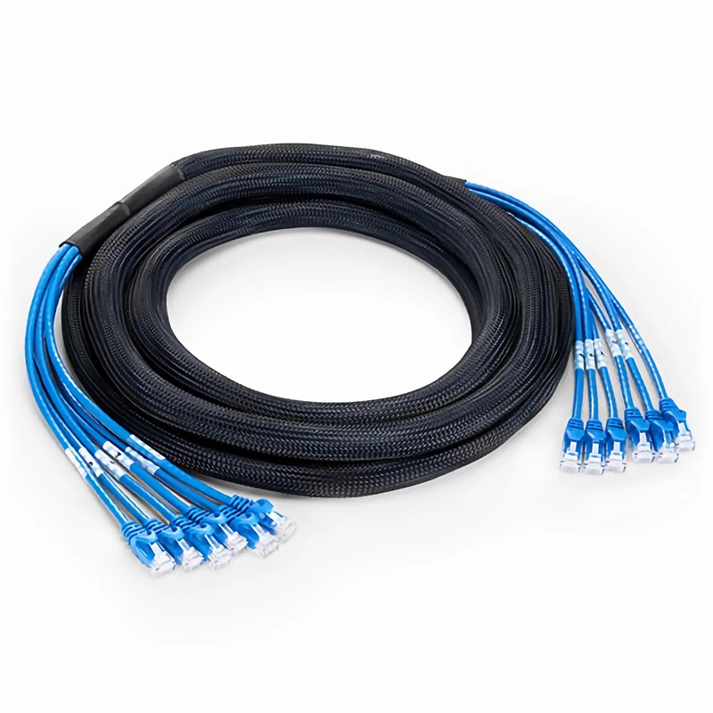 SFPS 16ft (4.9m) 6 Plug to 6 Plug Cat5e Unshielded (UTP) PVC CMR Pre-Terminated Copper Trunk Cable