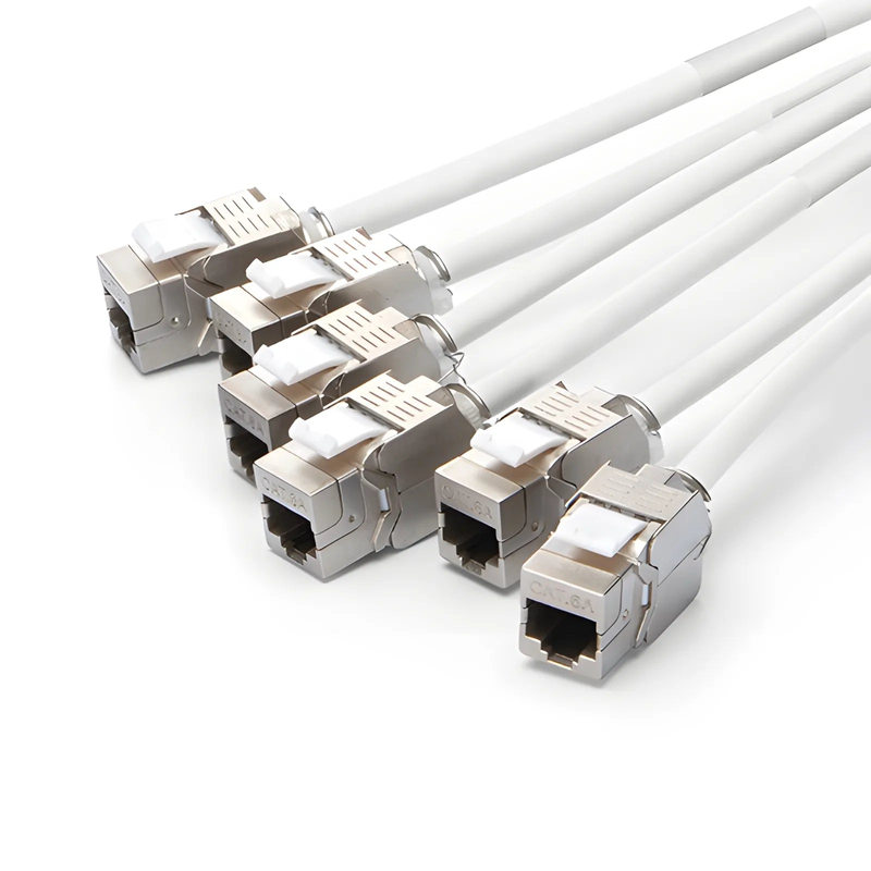 SFPS 66ft (20m) 6 Jack to 6 Jack Cat6a Shielded (S/FTP) PVC CMR Pre-Terminated Copper Trunk Cable