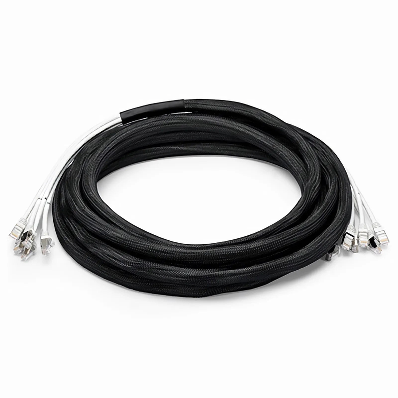 SFPS 49ft (15m) 6 Plug to 6 Plug Cat6a Shielded (S/FTP) PVC CMR Pre-Terminated Copper Trunk Cable