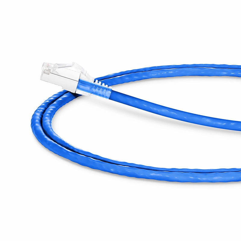 SFPS 3ft (0.9m) Cat6a 26AWG Snagless Shielded (S/FTP) PVC CM Ethernet Network Patch Cable, Blue