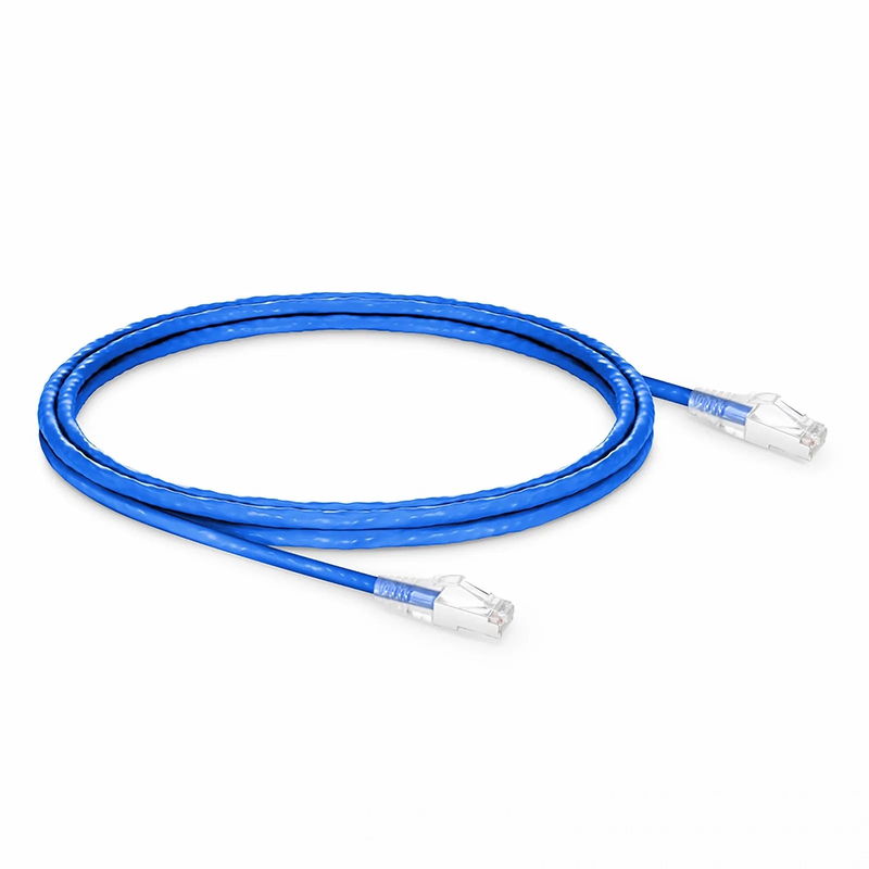SFPS 6ft (1.8m) Cat6a 26AWG Snagless Shielded (S/FTP) PVC CM Ethernet Network Patch Cable, Blue
