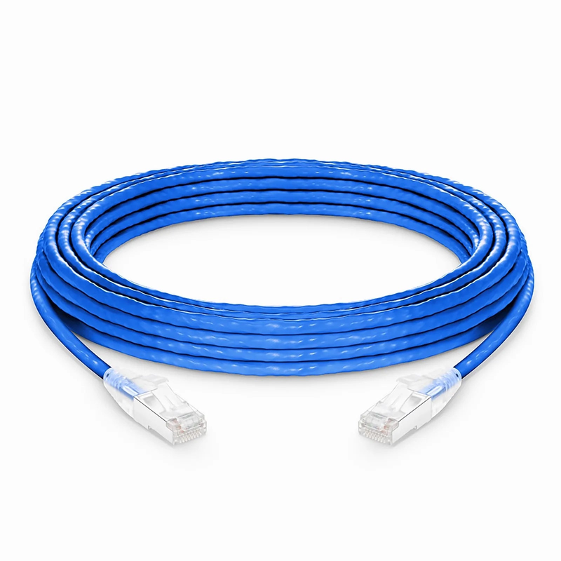 SFPS 33ft (10m) Cat6a 26AWG Snagless Shielded (S/FTP) PVC CM Ethernet Network Patch Cable, Blue