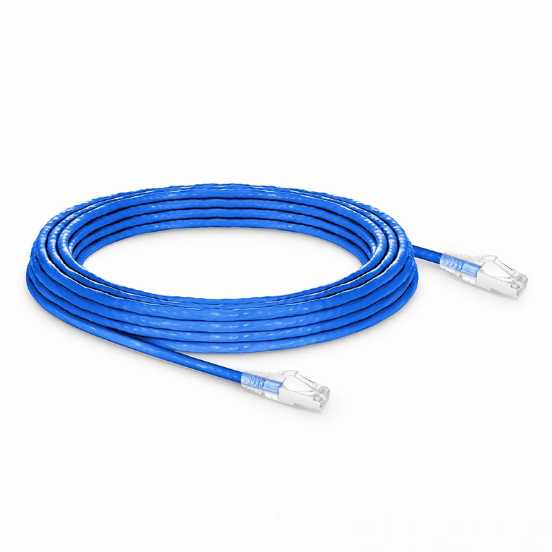 SFPS 33ft (10m) Cat6a 26AWG Snagless Shielded (S/FTP) PVC CM Ethernet Network Patch Cable, Blue