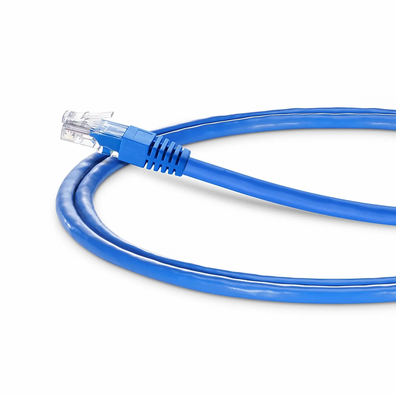 SFPS 3ft (0.9m) 90 Degree Cat6 26AWG Snagless Unshielded (U/UTP) PVC CM Ethernet Network Patch Cable, RJ45 Right Angle Down Male to RJ45 Male, Blue