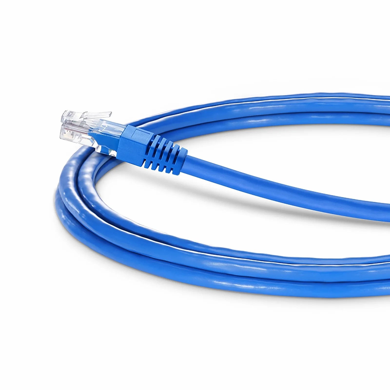 SFPS 5ft (1.5m) 90 Degree Cat6 26AWG Snagless Unshielded (U/UTP) PVC CM Ethernet Network Patch Cable, RJ45 Right Angle Down Male to RJ45 Male, Blue