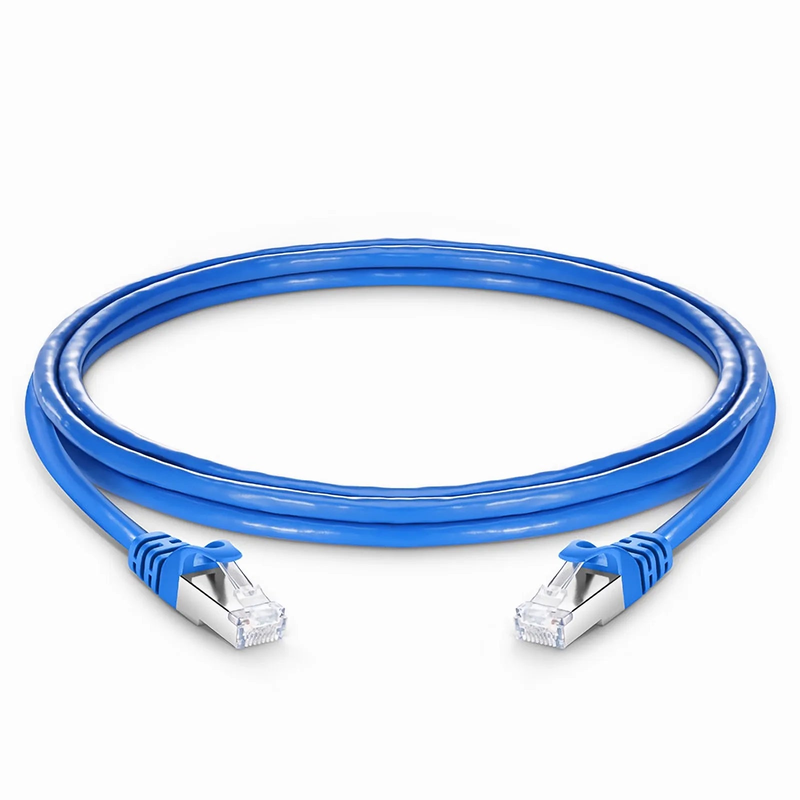 SFPS 7ft (2.1m) Cat6a 26AWG Snagless Shielded (S/FTP) PVC CM Ethernet Network Patch Cable, Blue