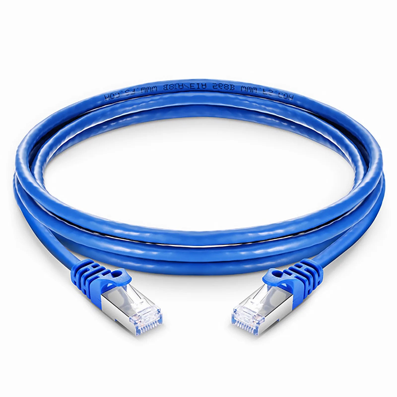 SFPS 35ft (10.7m) Cat6a 26AWG Snagless Shielded (S/FTP) PVC CM Ethernet Network Patch Cable, Blue