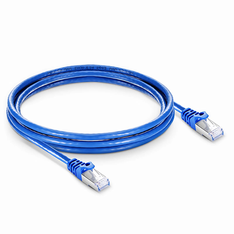 SFPS 35ft (10.7m) Cat6a 26AWG Snagless Shielded (S/FTP) PVC CM Ethernet Network Patch Cable, Blue