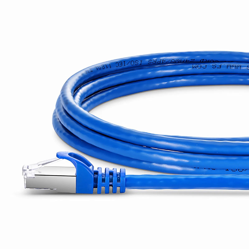 SFPS 35ft (10.7m) Cat6a 26AWG Snagless Shielded (S/FTP) PVC CM Ethernet Network Patch Cable, Blue