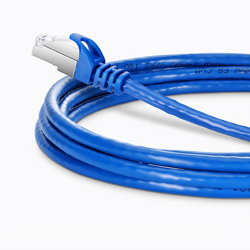SFPS 35ft (10.7m) Cat6a 26AWG Snagless Shielded (S/FTP) PVC CM Ethernet Network Patch Cable, Blue
