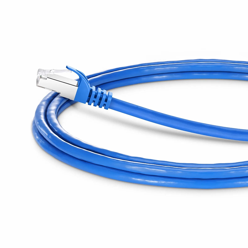 SFPS 8ft (2.4m) Cat6 26AWG Snagless Shielded (S/FTP) PVC CM Ethernet Network Patch Cable, Blue, (10pcs/pack)