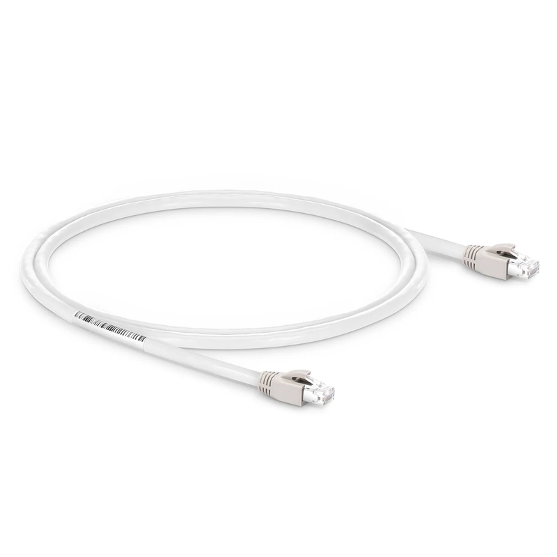 SFPS 3ft (0.9m) Cat8 24AWG Snagless Shielded (S/FTP) PVC CM Ethernet Network Patch Cable, PoE++, 40G, 2GHz, Off-White
