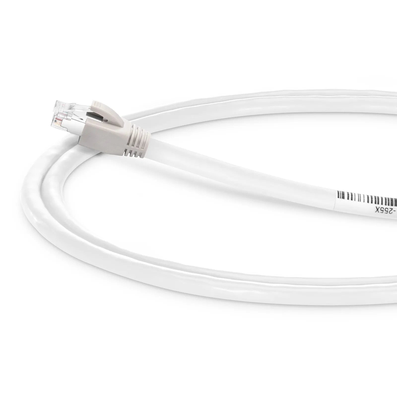 SFPS 3ft (0.9m) Cat8 24AWG Snagless Shielded (S/FTP) PVC CM Ethernet Network Patch Cable, PoE++, 40G, 2GHz, Off-White