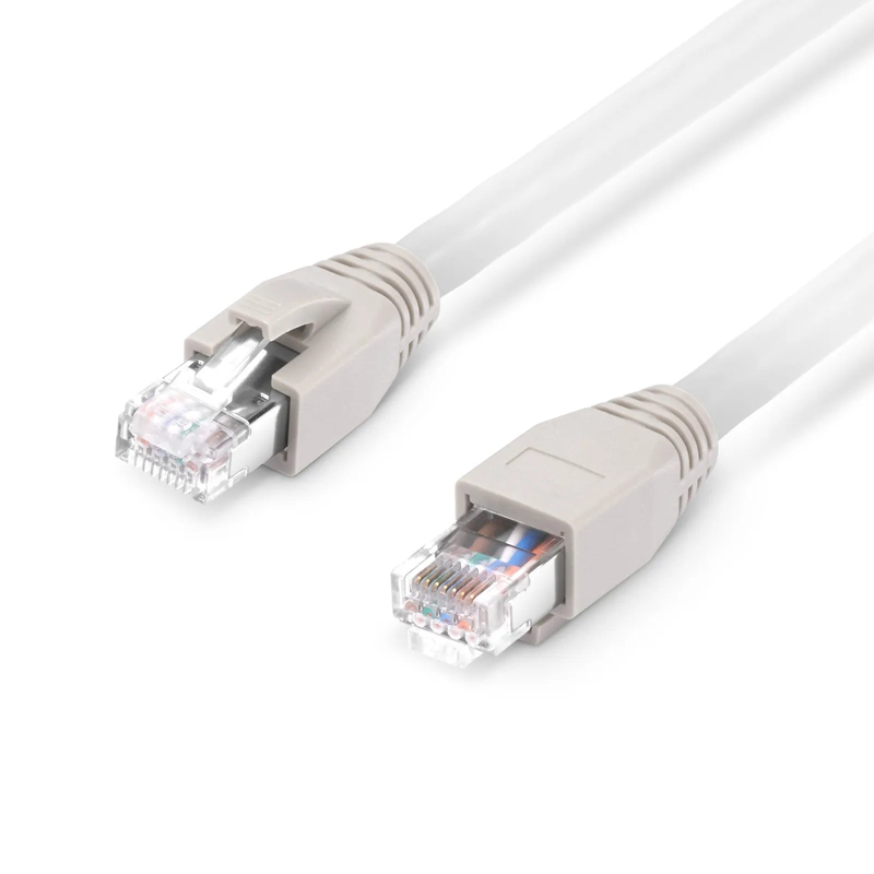 SFPS 3ft (0.9m) Cat8 24AWG Snagless Shielded (S/FTP) PVC CM Ethernet Network Patch Cable, PoE++, 40G, 2GHz, Off-White