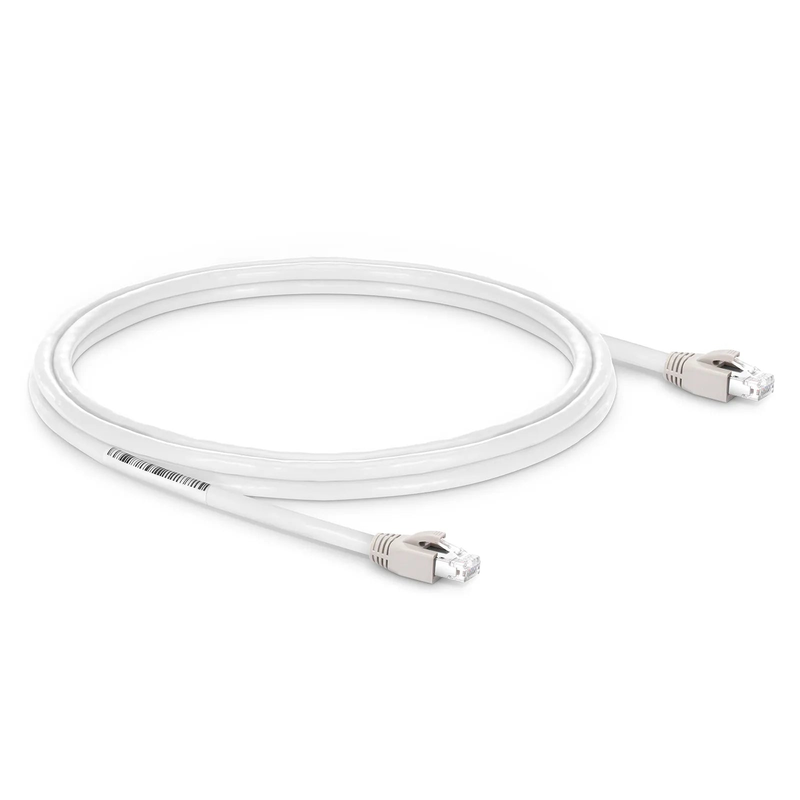 SFPS 7ft (2.1m) Cat8 24AWG Snagless Shielded (S/FTP) PVC CM Ethernet Network Patch Cable, PoE++, 40G, 2GHz, Off-White