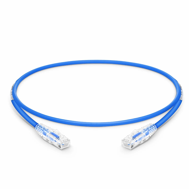 SFPS 4ft (1.2m) Cat6 Snagless Unshielded (U/UTP) PVC CM Small Diameter High-Flex Ethernet Network Patch Cable, Blue, (24pcs/pack)