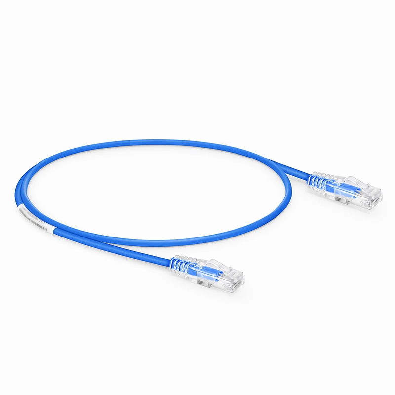 SFPS 4ft (1.2m) Cat6 Snagless Unshielded (U/UTP) PVC CM Small Diameter High-Flex Ethernet Network Patch Cable, Blue, (24pcs/pack)