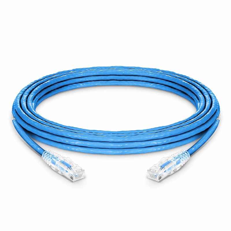 SFPS 35ft (10.7m) Cat6a 23AWG Snagless Unshielded (U/UTP) PVC CMP Ethernet Network Patch Cable, Blue