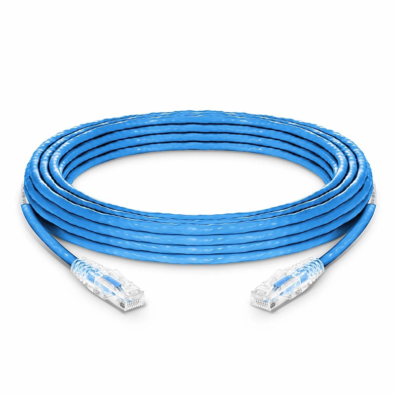 SFPS 50ft (15.2m) Cat6a 23AWG Snagless Unshielded (U/UTP) PVC CMP Ethernet Network Patch Cable, Blue
