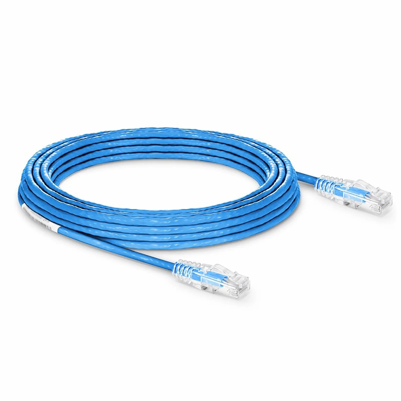 SFPS 50ft (15.2m) Cat6a 23AWG Snagless Unshielded (U/UTP) PVC CMP Ethernet Network Patch Cable, Blue