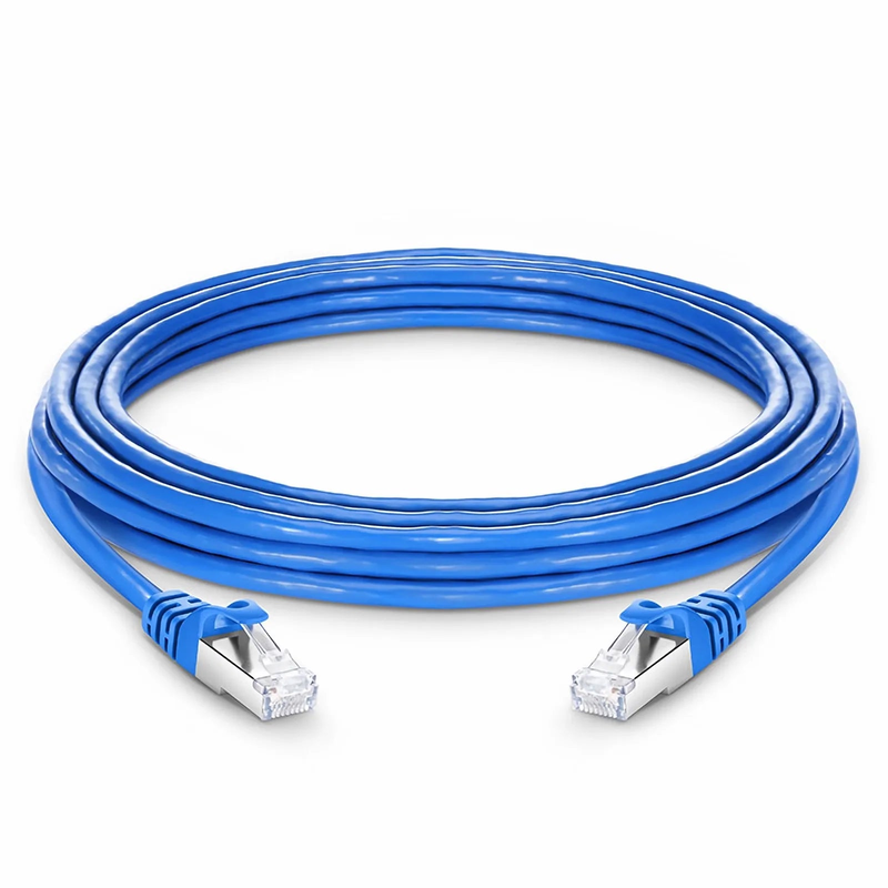 SFPS 25ft (7.6m) Cat7 Snagless Shielded (S/FTP) PVC CM Ethernet Network Patch Cable, Blue