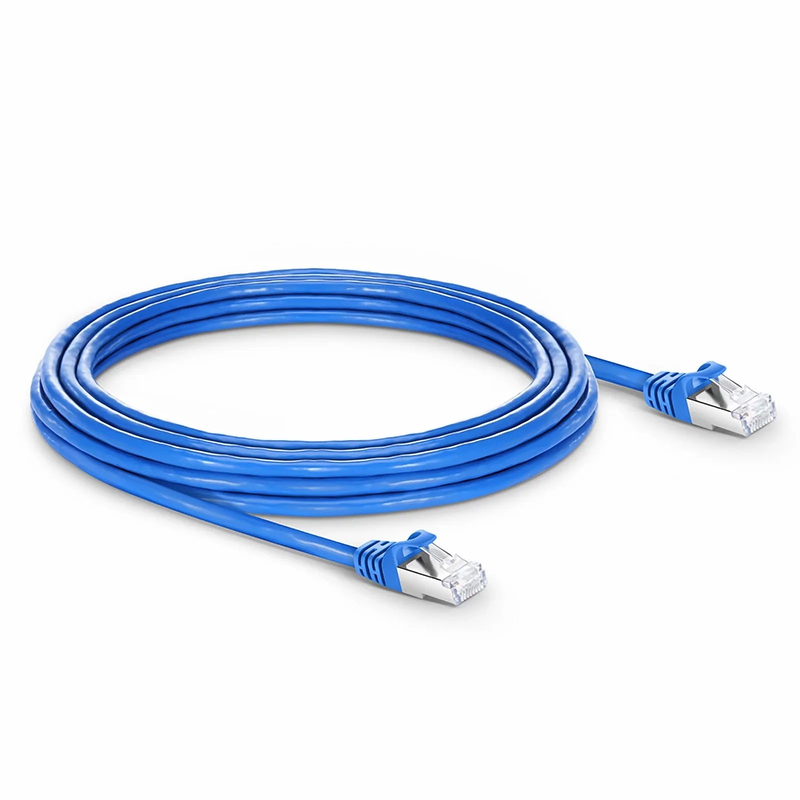 SFPS 25ft (7.6m) Cat7 Snagless Shielded (S/FTP) PVC CM Ethernet Network Patch Cable, Blue