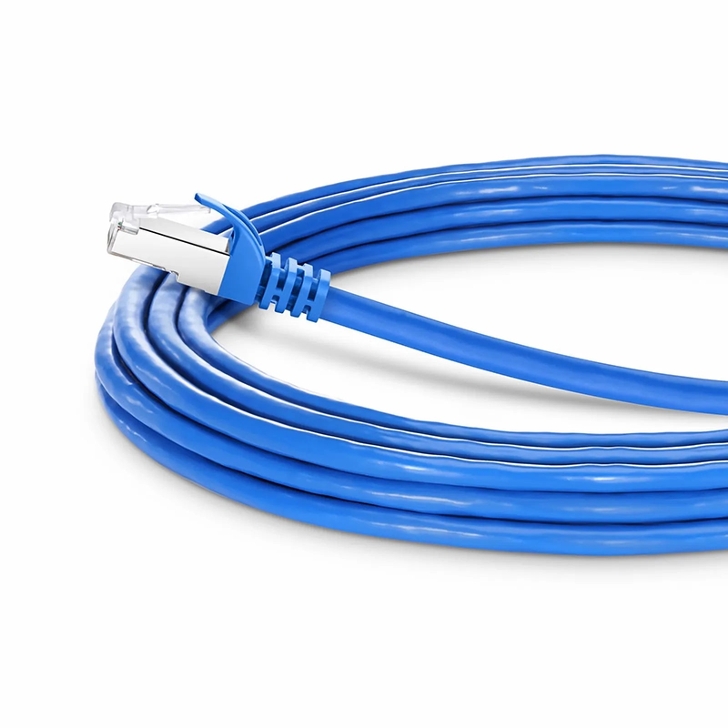 SFPS 25ft (7.6m) Cat7 Snagless Shielded (S/FTP) PVC CM Ethernet Network Patch Cable, Blue