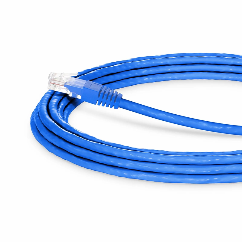 SFPS 15ft (4.6m) 90 Degree Cat6 26AWG Snagless Unshielded (U/UTP) PVC CM Ethernet Network Patch Cable, RJ45 Right Angle UP Male to RJ45 Male, Blue