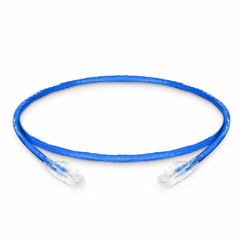 SFPS 1ft (0.3m) Cat6a 24AWG Snagless Unshielded (U/UTP) LSZH Ethernet Network Patch Cable, Blue