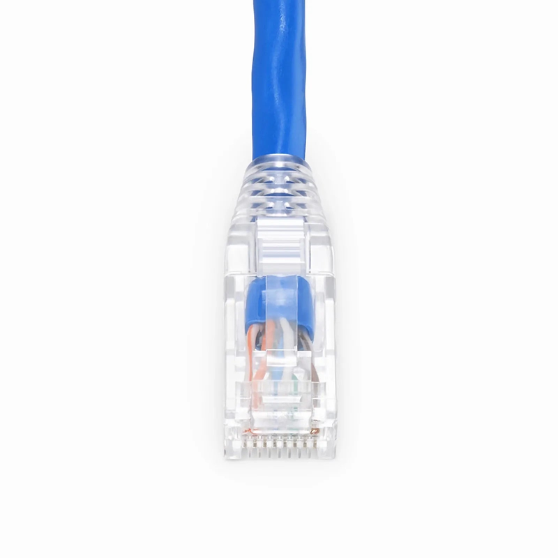 SFPS 6in (0.15m) Cat6a 24AWG Snagless Unshielded (U/UTP) LSZH Ethernet Network Patch Cable, Blue