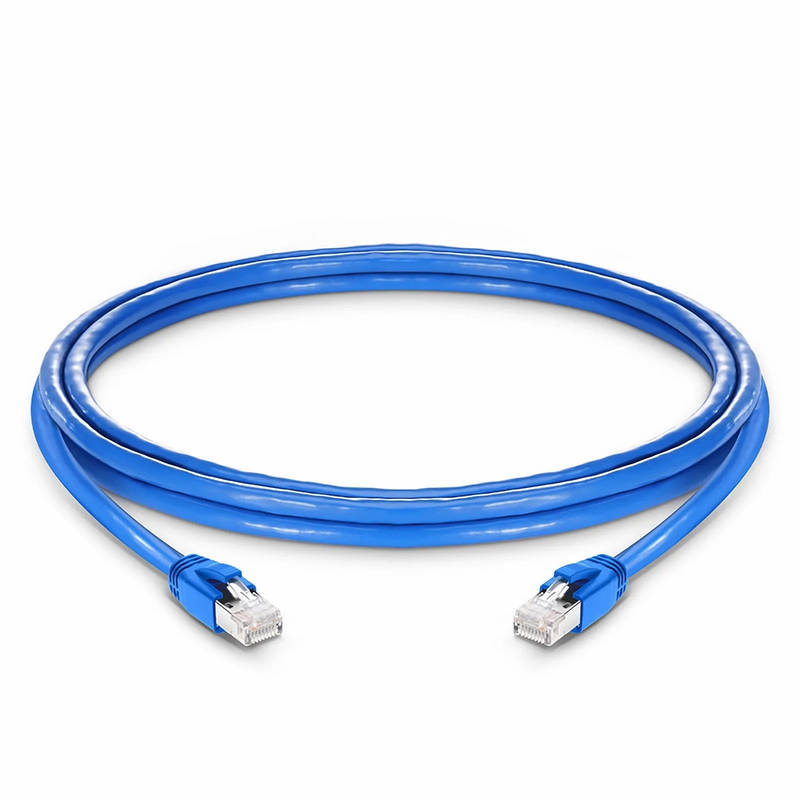 SFPS 8ft (2.4m) Cat6a 23AWG Snagless Shielded (F/FTP) LSZH Ethernet Network Patch Cable, Blue
