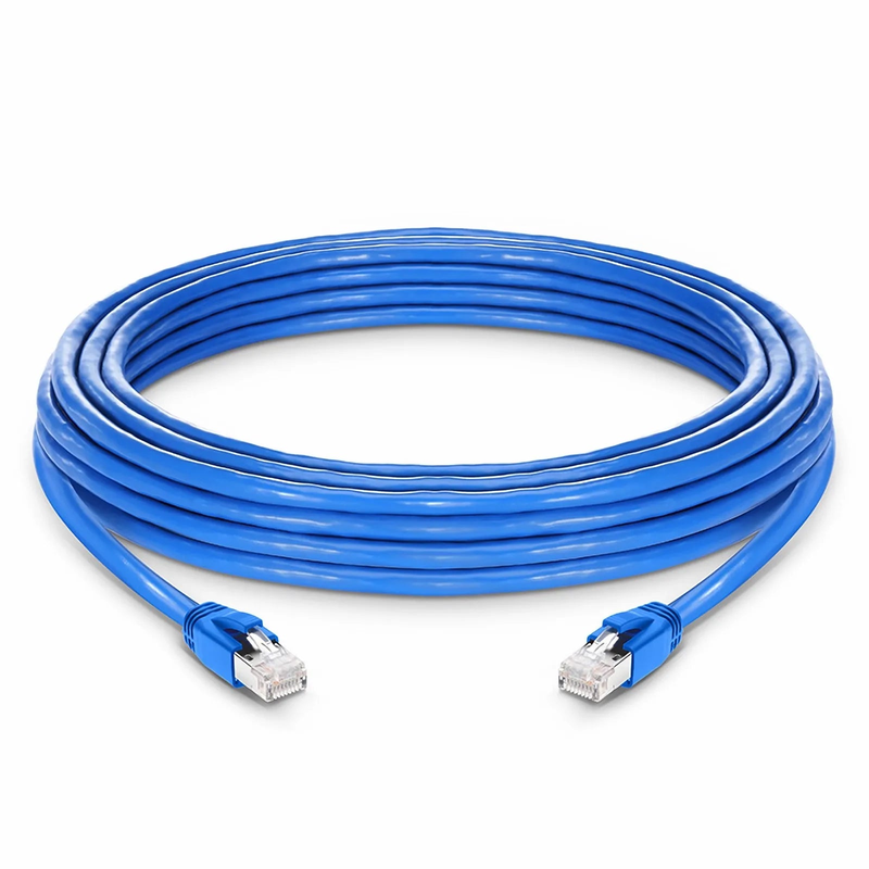 SFPS 33ft (10m) Cat6a 23AWG Snagless Shielded (F/FTP) LSZH Ethernet Network Patch Cable, Blue