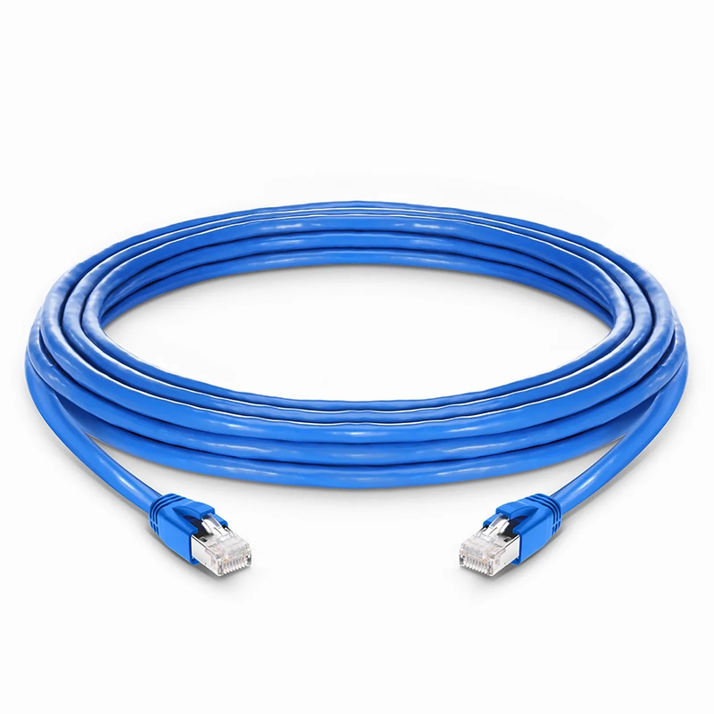 SFPS 25ft (7.6m) Cat6a 23AWG Snagless Shielded (F/FTP) LSZH Ethernet Network Patch Cable, Blue