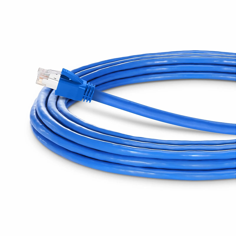 SFPS 25ft (7.6m) Cat6a 23AWG Snagless Shielded (F/FTP) LSZH Ethernet Network Patch Cable, Blue