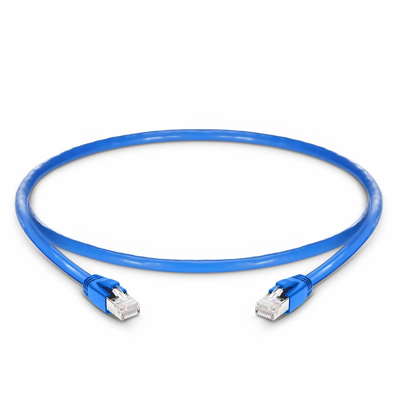 SFPS 2ft (0.6m) Cat6a 23AWG Snagless Shielded (F/FTP) LSZH Ethernet Network Patch Cable, Blue