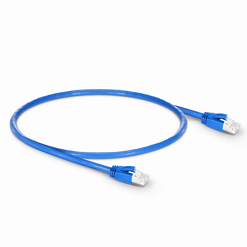 SFPS 2ft (0.6m) Cat6a 23AWG Snagless Shielded (F/FTP) LSZH Ethernet Network Patch Cable, Blue