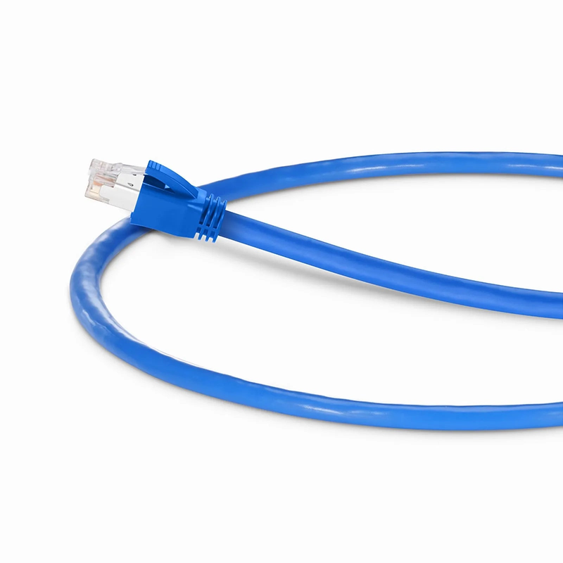 SFPS 2ft (0.6m) Cat6a 23AWG Snagless Shielded (F/FTP) LSZH Ethernet Network Patch Cable, Blue