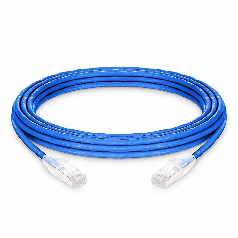 SFPS 25ft (7.6m) Cat6a 26AWG Snagless Shielded (S/FTP) CM/LSZH Ethernet Network Patch Cable, Blue
