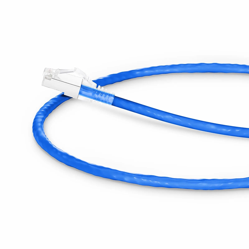 SFPS 2ft (0.6m) Cat6a 26AWG Snagless Shielded (S/FTP) CM/LSZH Ethernet Network Patch Cable, Blue