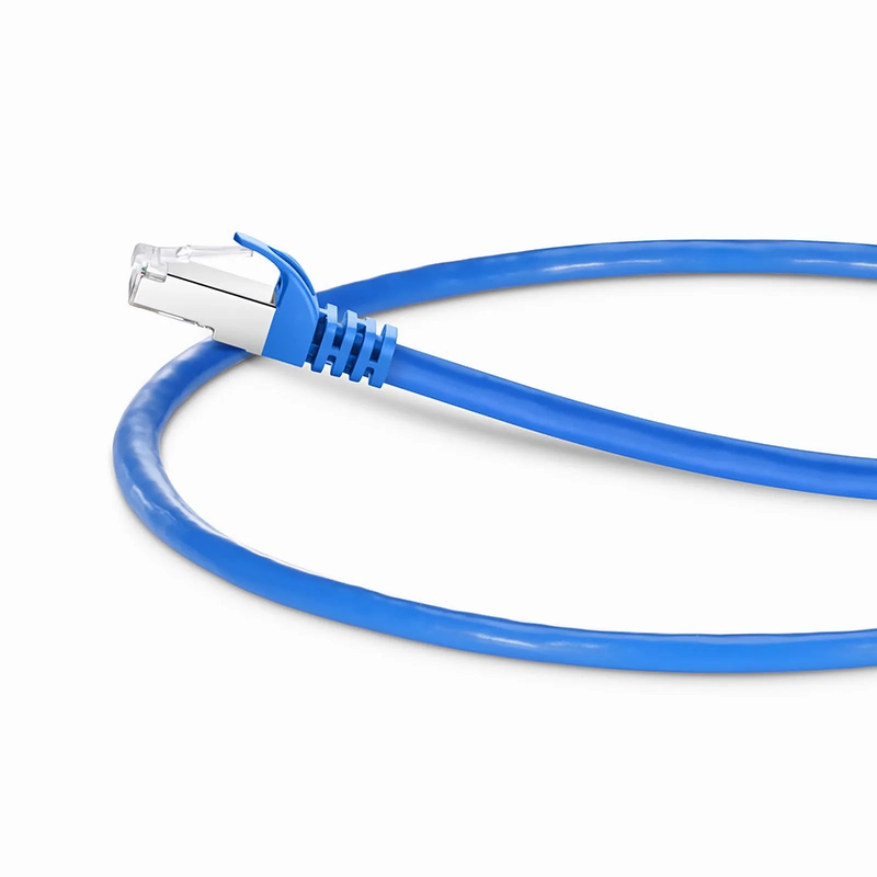 SFPS 8ft (2.4m) Cat6a 26AWG Snagless Shielded (S/FTP) PVC CM Ethernet Network Patch Cable, Blue, 24Pcs/pack