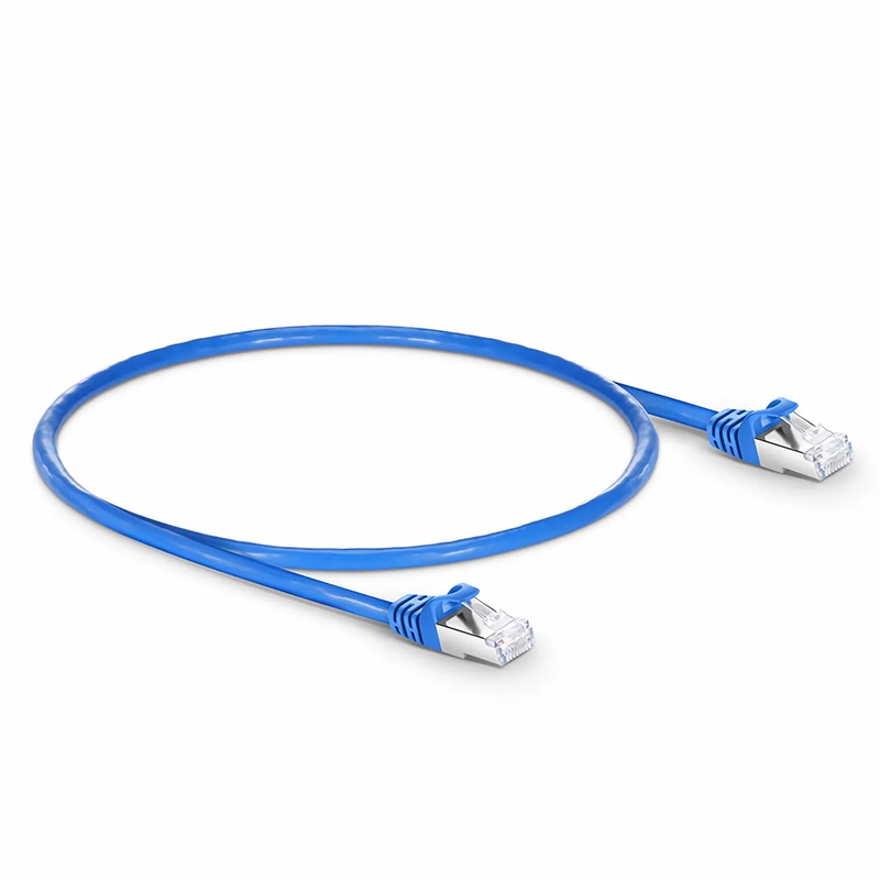 SFPS 6ft (1.8m) Cat6a 26AWG Snagless Shielded (S/FTP) PVC CM Ethernet Network Patch Cable, Blue, 24Pcs/pack