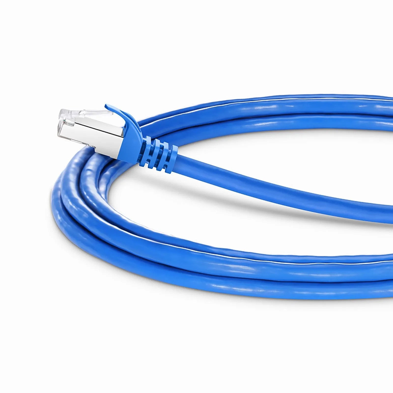SFPS 6ft (1.8m) Cat6a 26AWG Snagless Shielded (S/FTP) PVC CM Ethernet Network Patch Cable, Blue, 10Pcs/pack