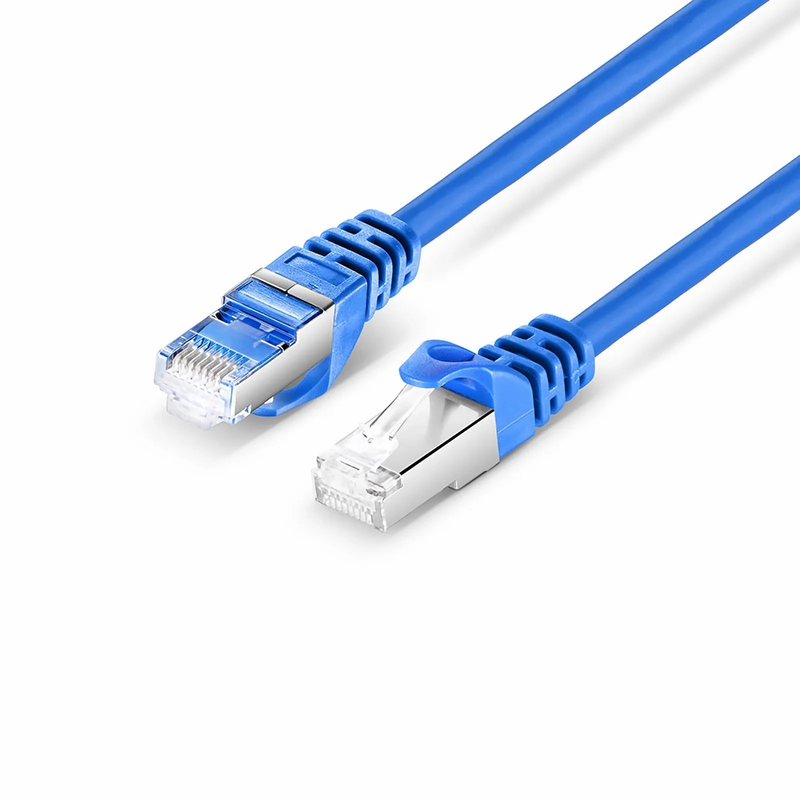SFPS 1ft (0.3m) Cat6a 26AWG Snagless Shielded (S/FTP) PVC CM Ethernet Network Patch Cable, Blue, 10Pcs/pack