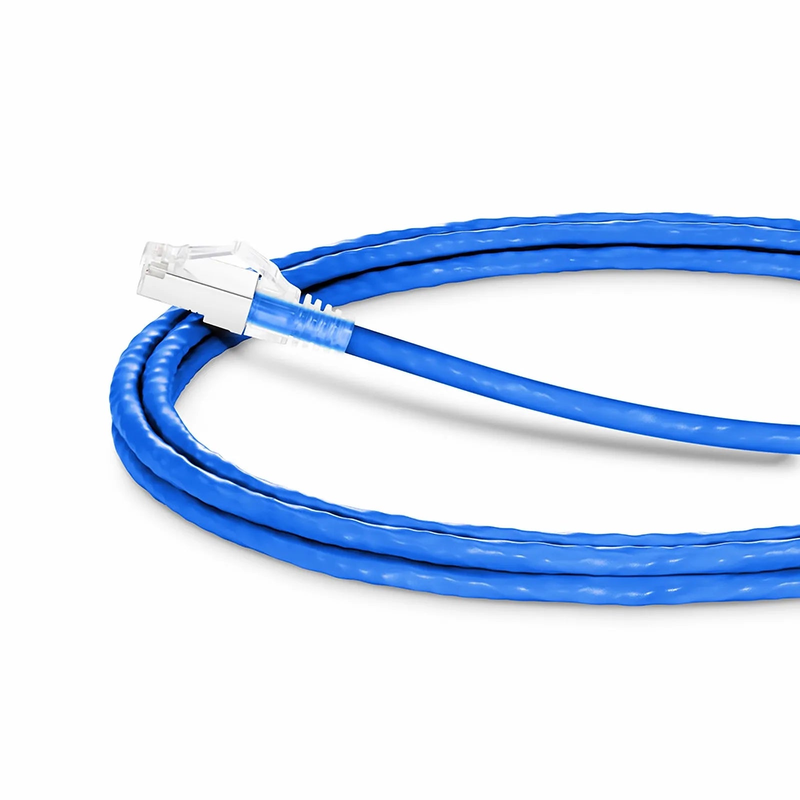 SFPS 7ft (2.1m) Cat6a 26AWG Snagless Shielded (S/FTP) LSZH Ethernet Network Patch Cable, Blue