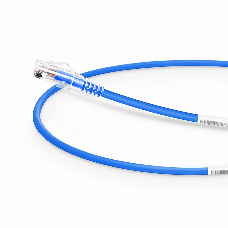 SFPS 1.5ft (0.5m) Cat6 28AWG Snagless Unshielded (U/UTP) PVC CM Small Diameter High-Flex Ethernet Network Patch Cable, Blue